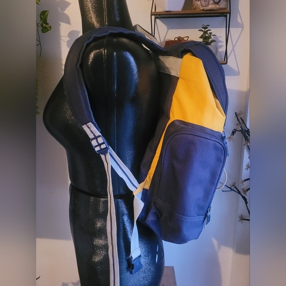 Reebok Blue and Yellow Nylon Backpack - Picture 3 of 5